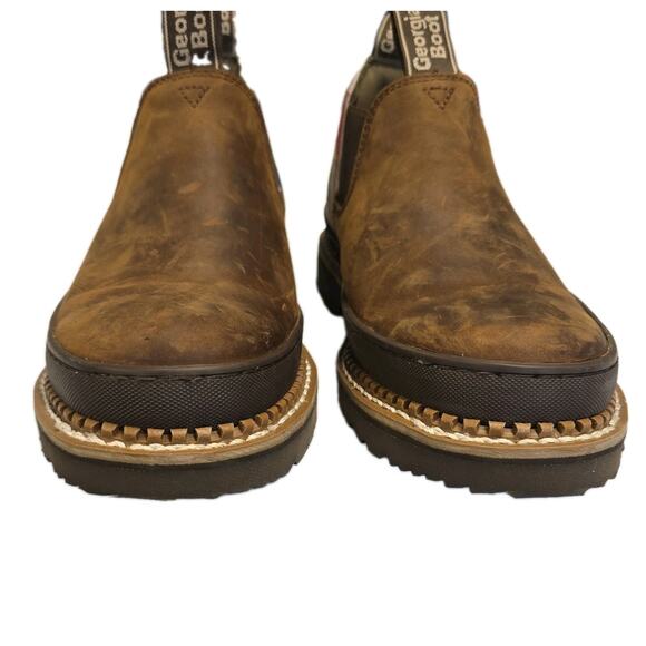 Georgia Boot Mens AMP X-Lite Romeo Work Boots 9M Patriotic Brown Leather USA main image 3